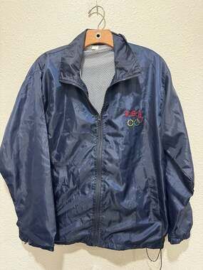 Vintage USA Olympics Mesh-Lined Windbreaker Jacket